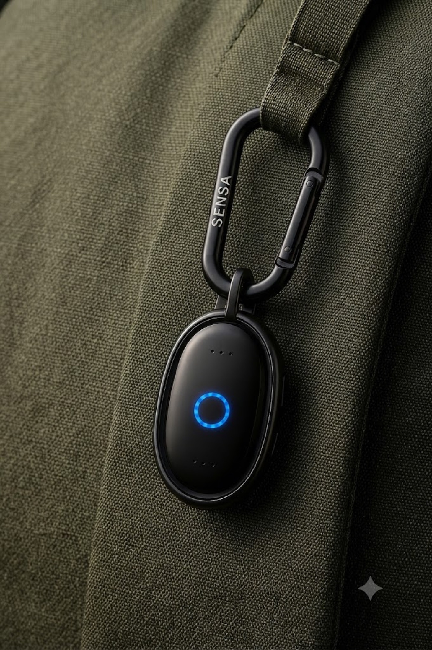 SENSA worn as Carabiner