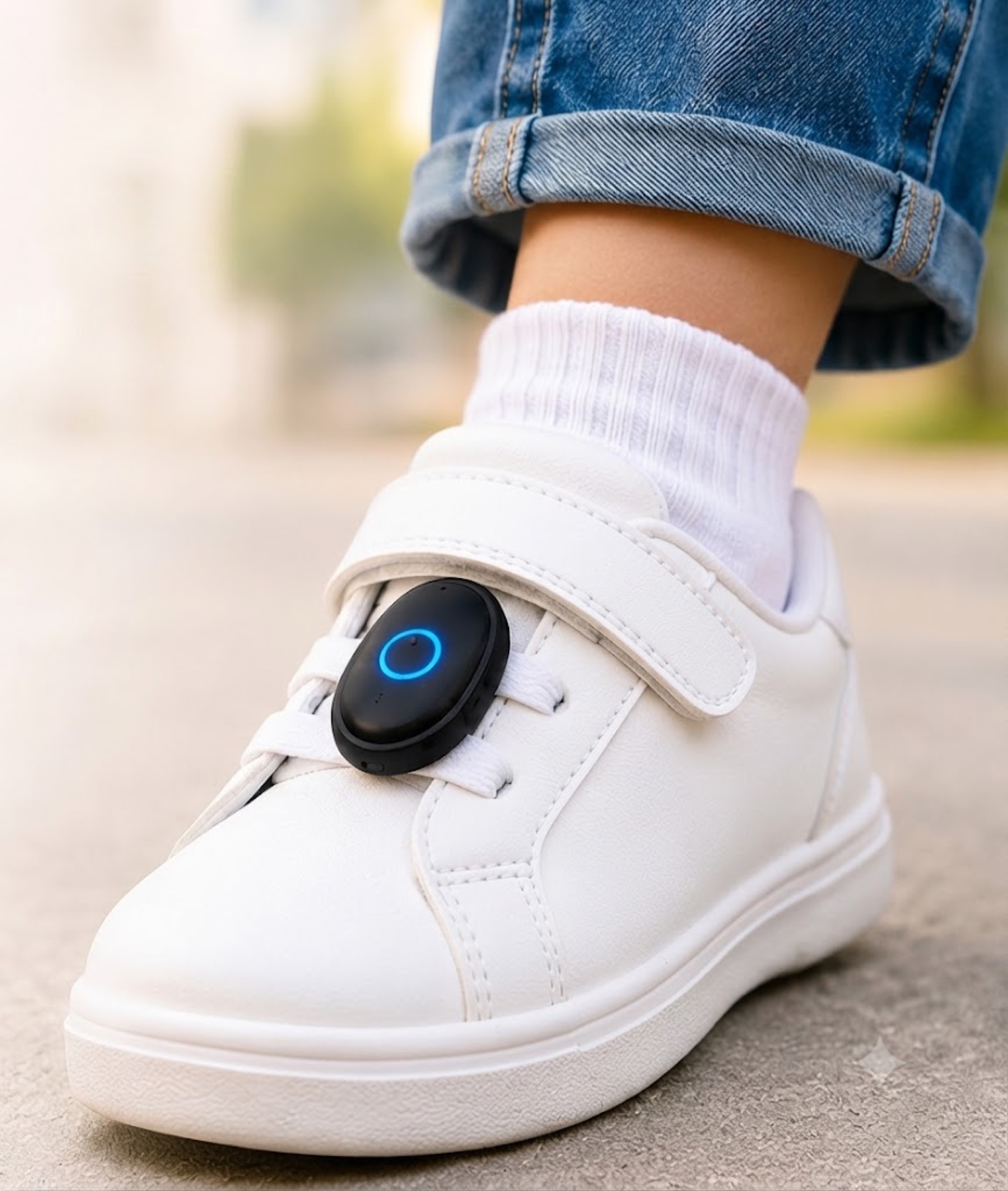 SENSA worn as Shoe Clip